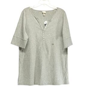 Women's Plus Size Tee 14/16 VENEZIA Gray Short Sleeve XL Cotton Blend T-Shirt